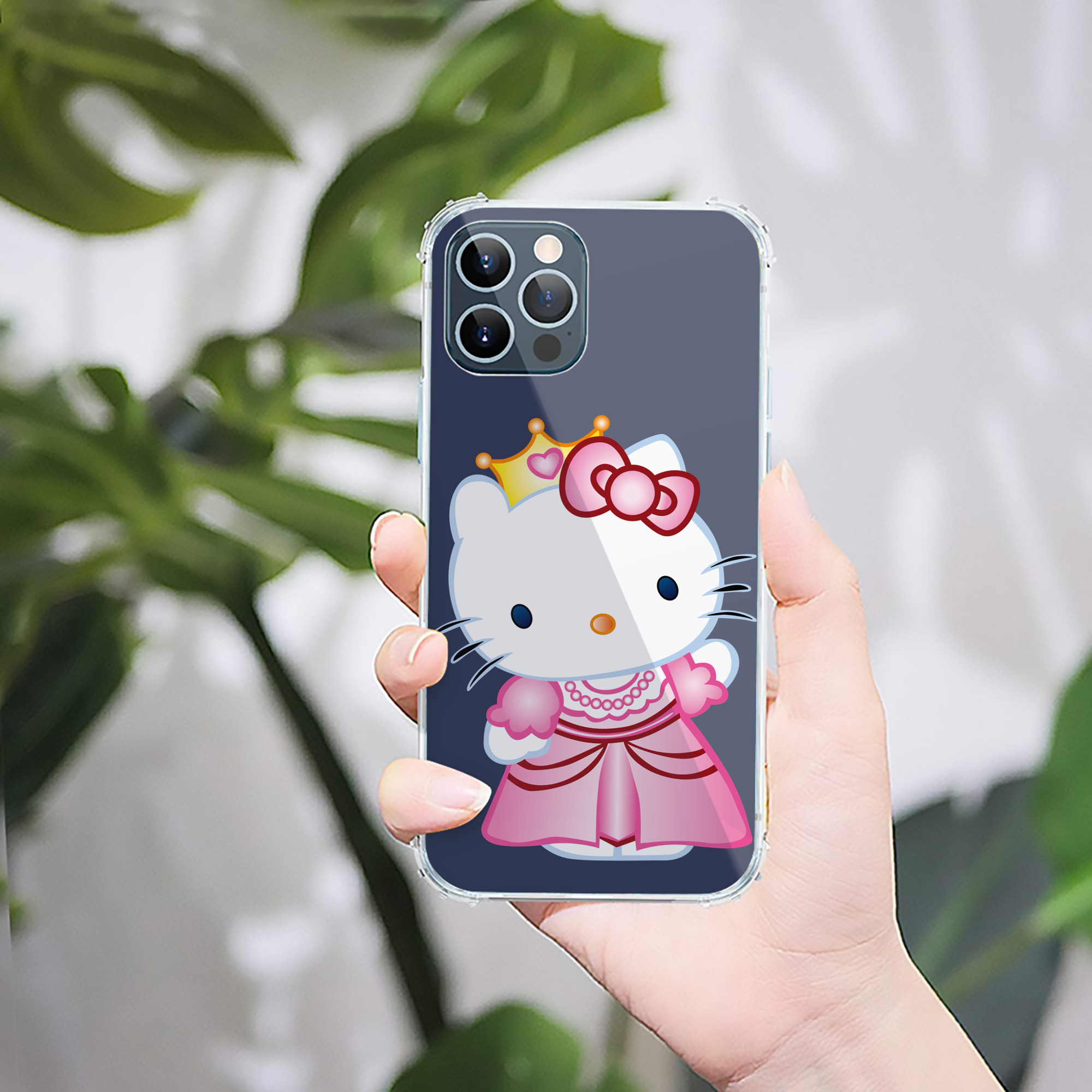 （画像用） Hello Kitty ハローキティ 【iPhone 12シリーズ対応】透明スマホケース（クリアソフトケース）